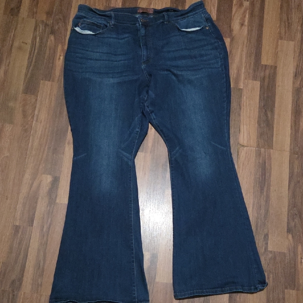 Judy Blue Flare Wide Leg Jeans in Classic Blue